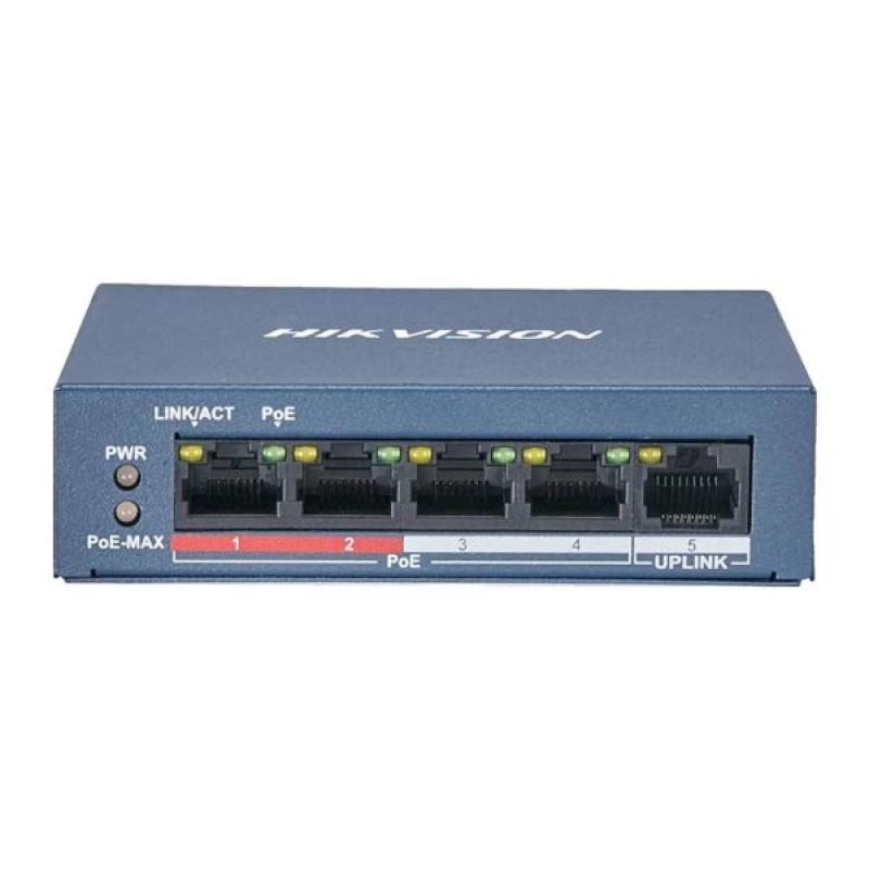 Hikvision DS-3E0105P-E/M(B) 4-Port Fast Ethernet Unmanaged PoE Switch