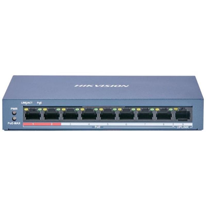 Hikvision DS-3E0109P-E/M(B) 8 Port Unmanaged PoE Switch
