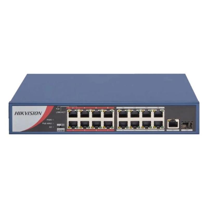 Hikvision DS-3E0318P-E/M(B) 16-Port Fast Ethernet Unmanaged PoE Switch