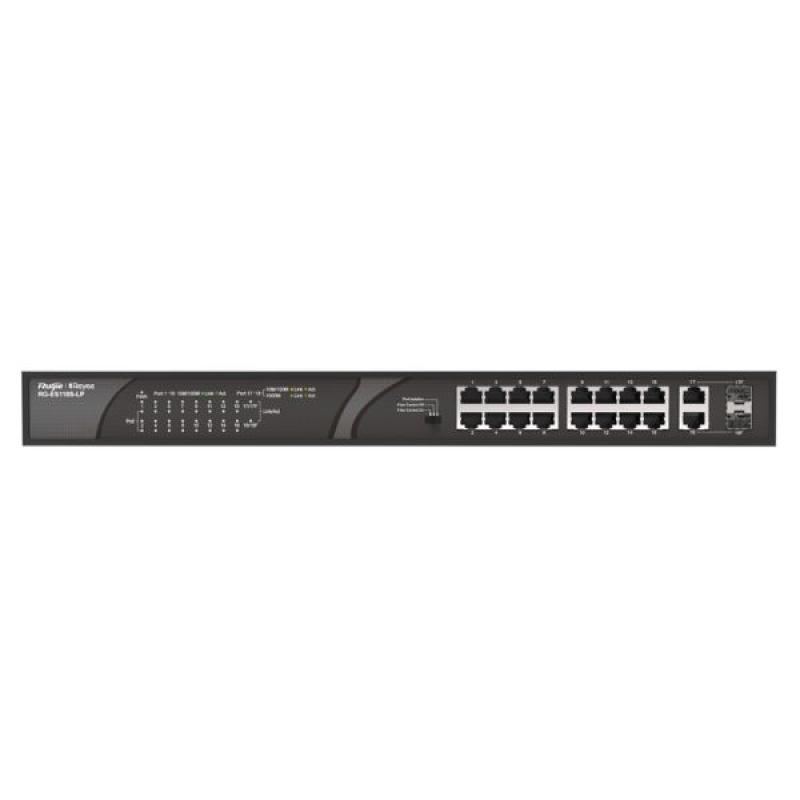 Ruijie RG-ES118S-LP 16-Port Desktop Unmanaged PoE Switch