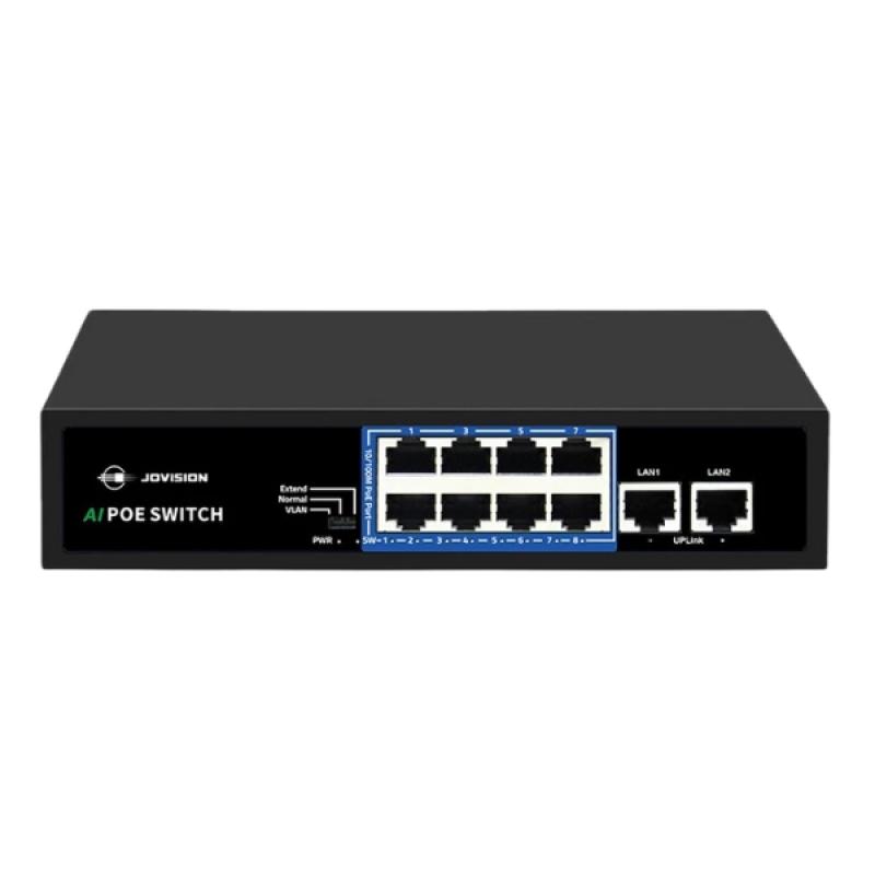 Jovision JVS-S10-8P-120W 8 Port PoE Network Switch