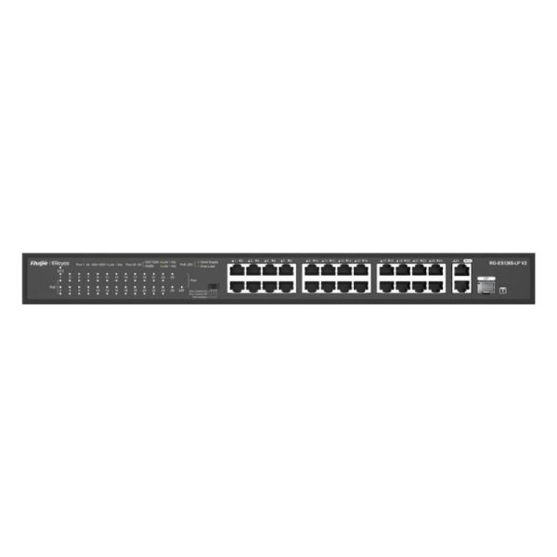 Ruijie RG-ES126S-LP V2 24-Port Desktop Unmanaged PoE Switch