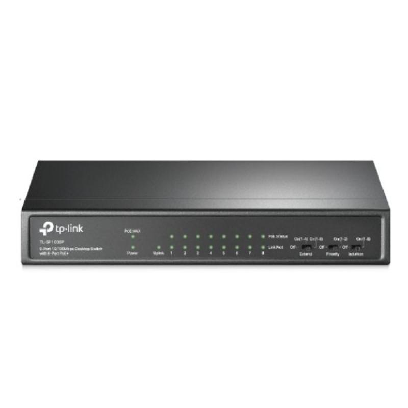 TP-Link TL-SF1009P 9-Port 10/100Mbps Desktop Switch