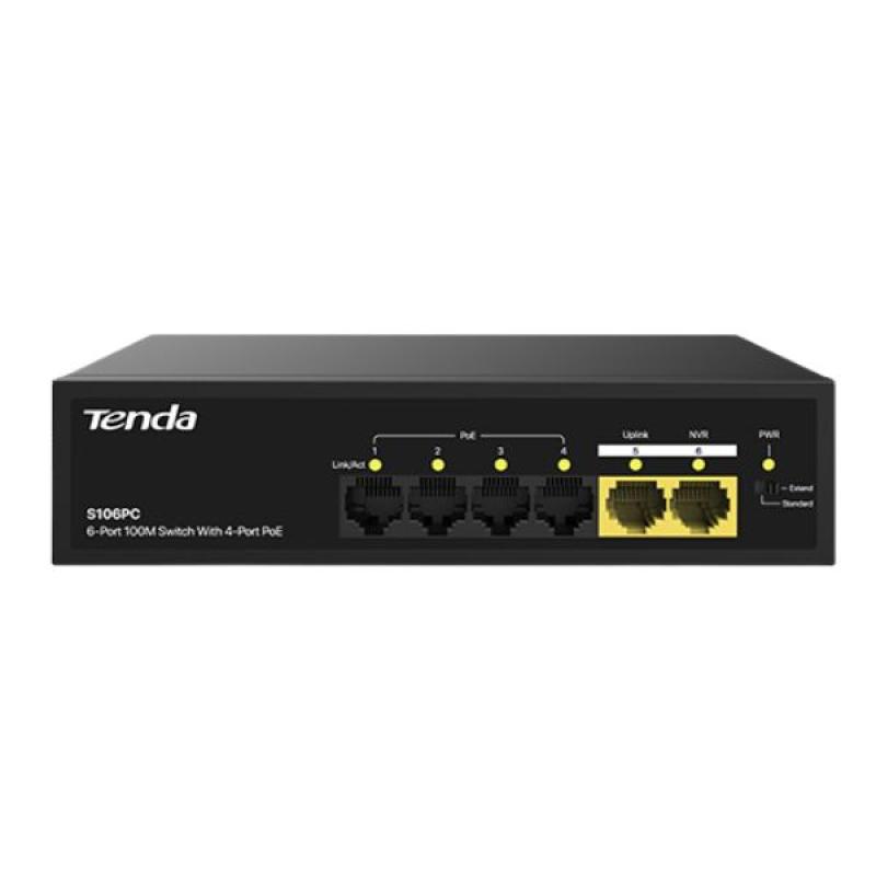 Tenda S106PC 6-Port 100M Unmanaged PoE Switch