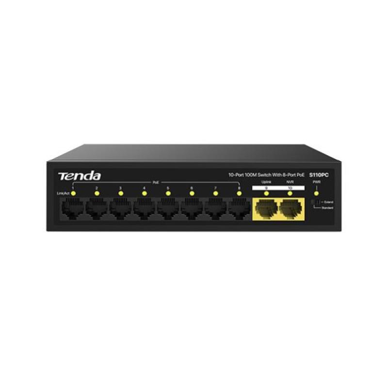 Tenda S110PC 10-Port 100M Unmanaged PoE Switch