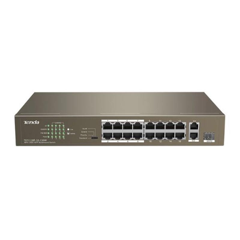 Tenda TEF1118P-16-150W 16 10/100Mbps PoE Switch