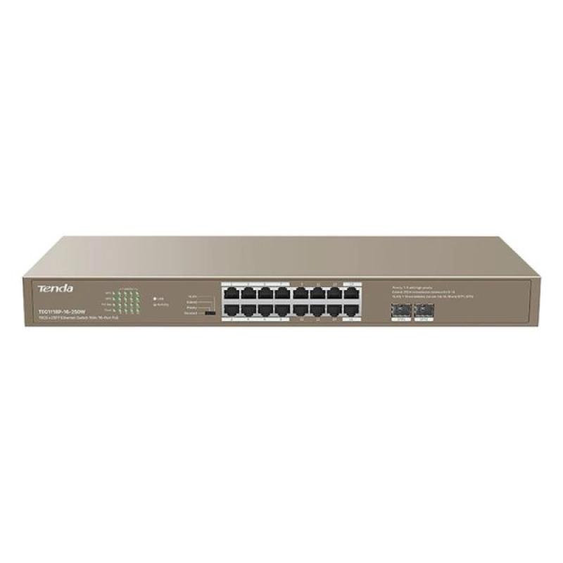 Tenda TEG1118P-16-250W 16-Port Unmanaged PoE Switch