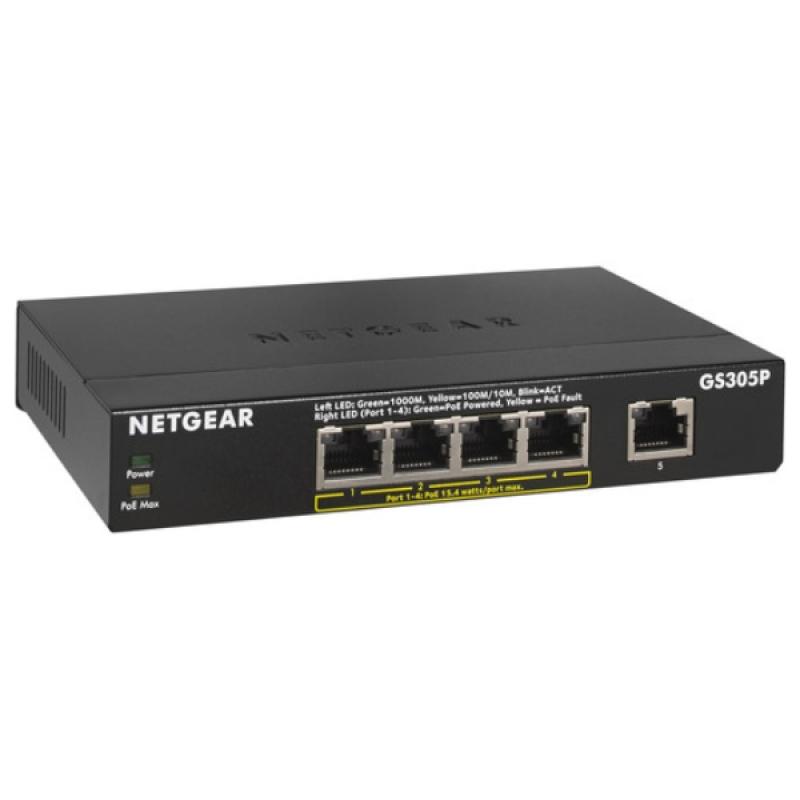 Netgear GS305P 5-Port Gigabit Desktop Switch