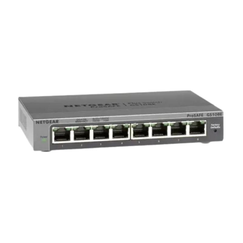 Netgear GS108E 8-Port Gigabit Plus Managed Desktop Switch