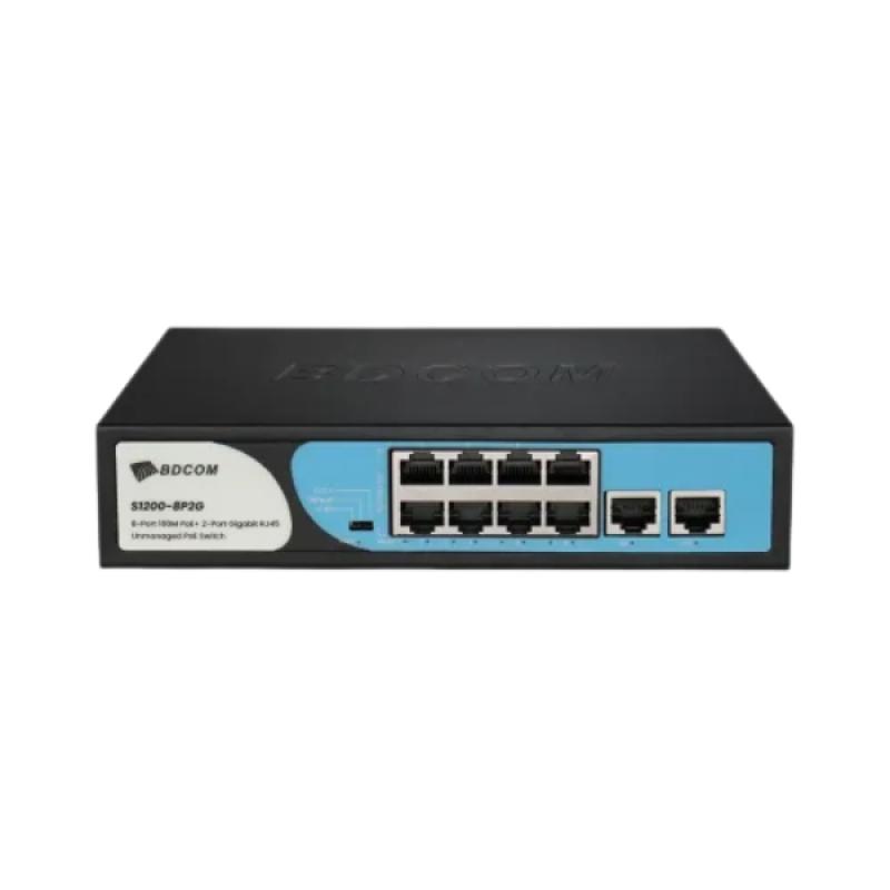 BDCOM S1200-8P2G 8 Ports PoE Switch With 2 Gigabit Ports