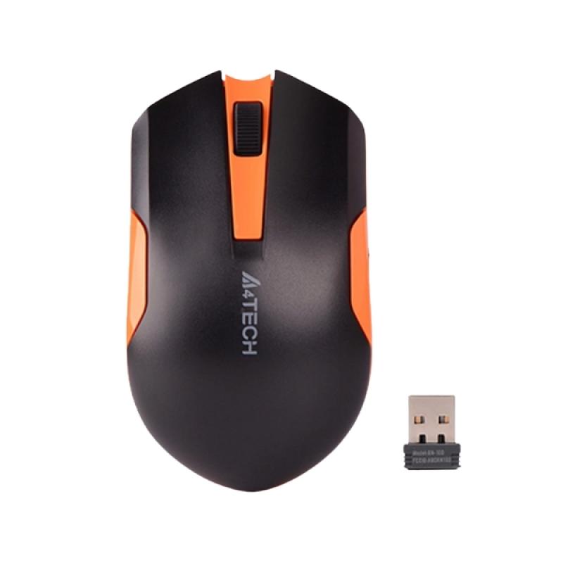 A4TECH G3-200/200N Black & Orange Wireless Mouse