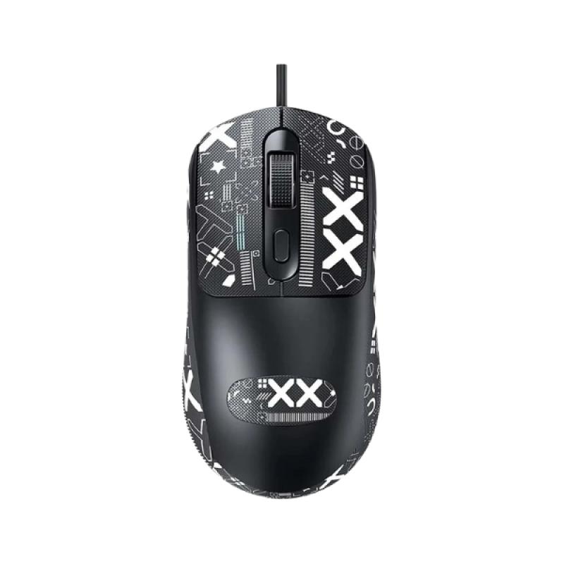 T-wolf G580 Wired Black Optical Mouse tih Grip Tape