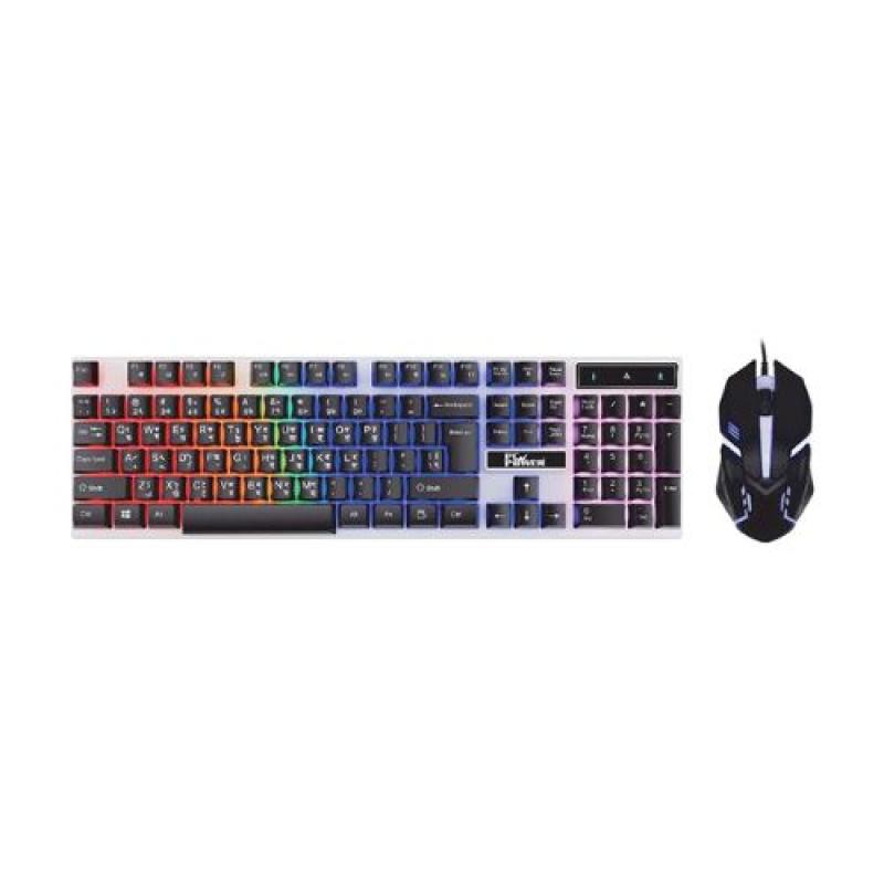 PC Power PGC801A105 RGB Wired Gaming Keyboard Mouse Combo with Bangla