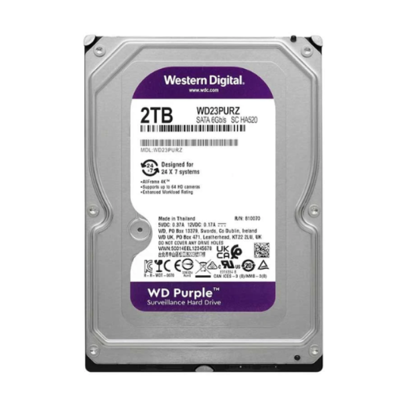 Western Digital 2TB Purple Surveillance HDD