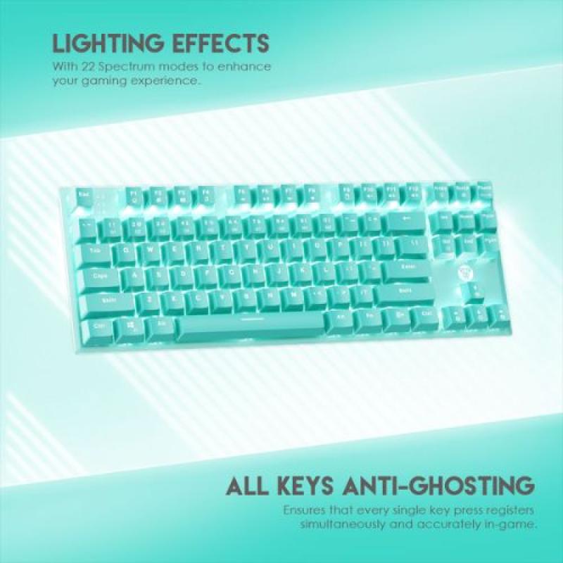 Fantech MAXFIT87 MK856 Mint Edition Blue Switch RGB Mechanical Keyboard