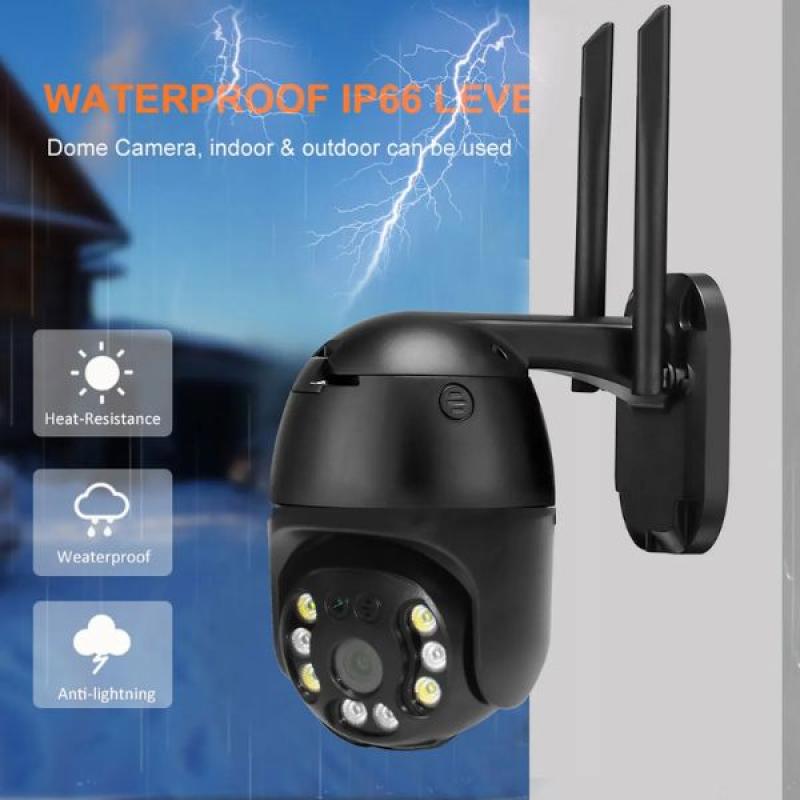 V380 Pro 3MP Full HD PTZ Black Wireless WiFi IP Camera
